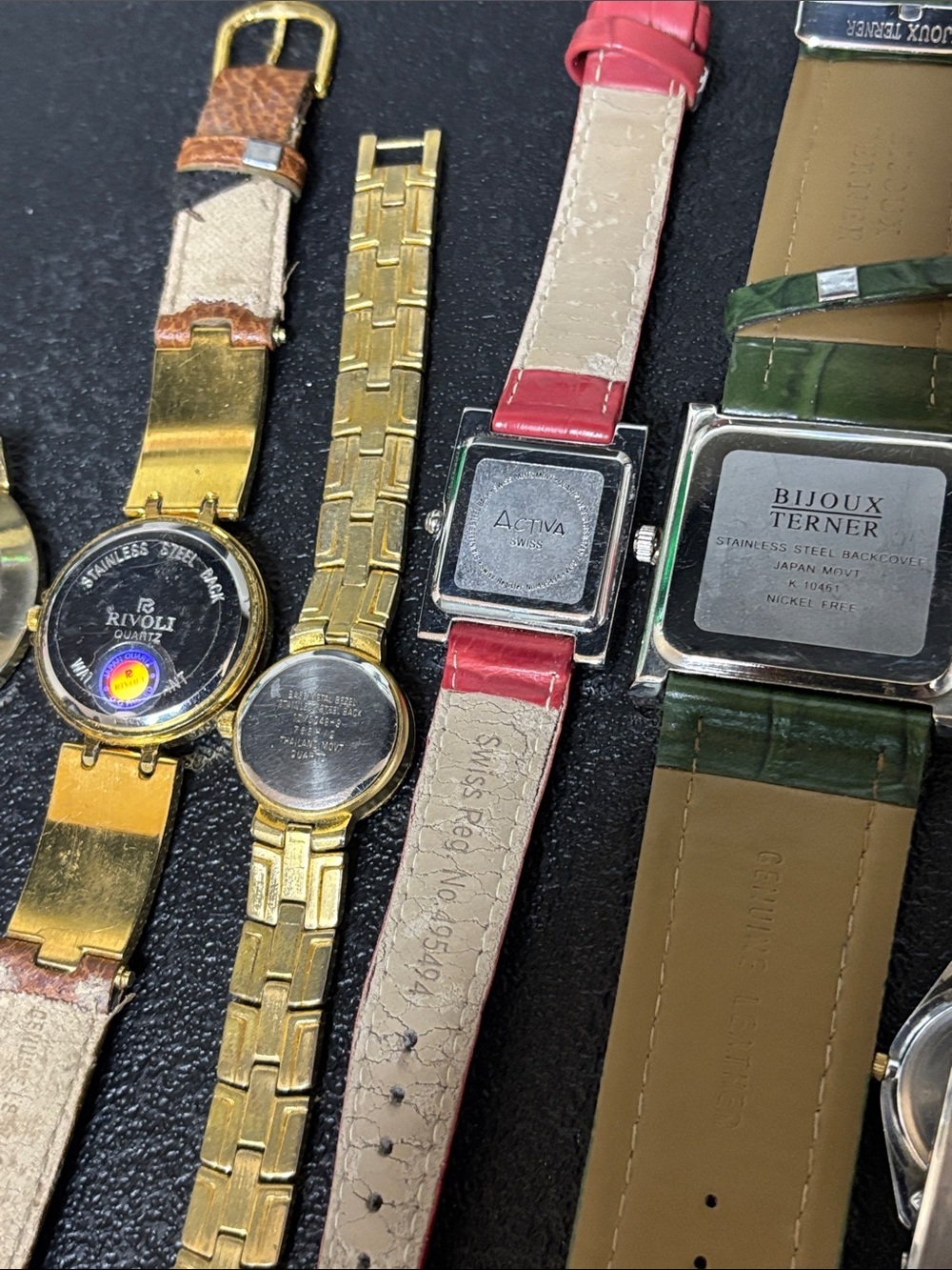 Leather Stainless Steel Bundle of Watches NEED BATTERIES! 10 Watch Mixed Brands - Picture 9 of 10